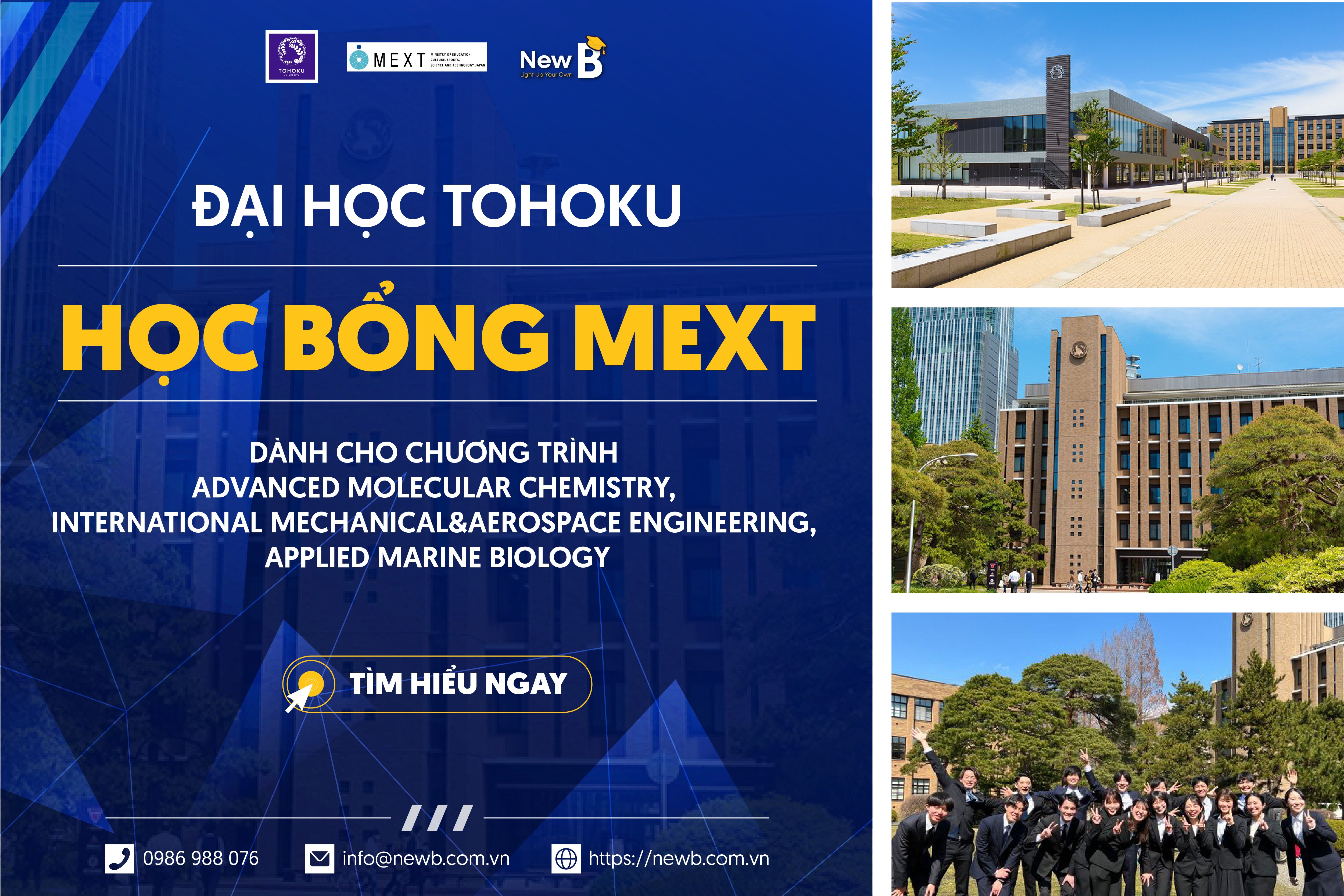 HỌC BỔNG MEXT ĐẠI HỌC TOHOKU