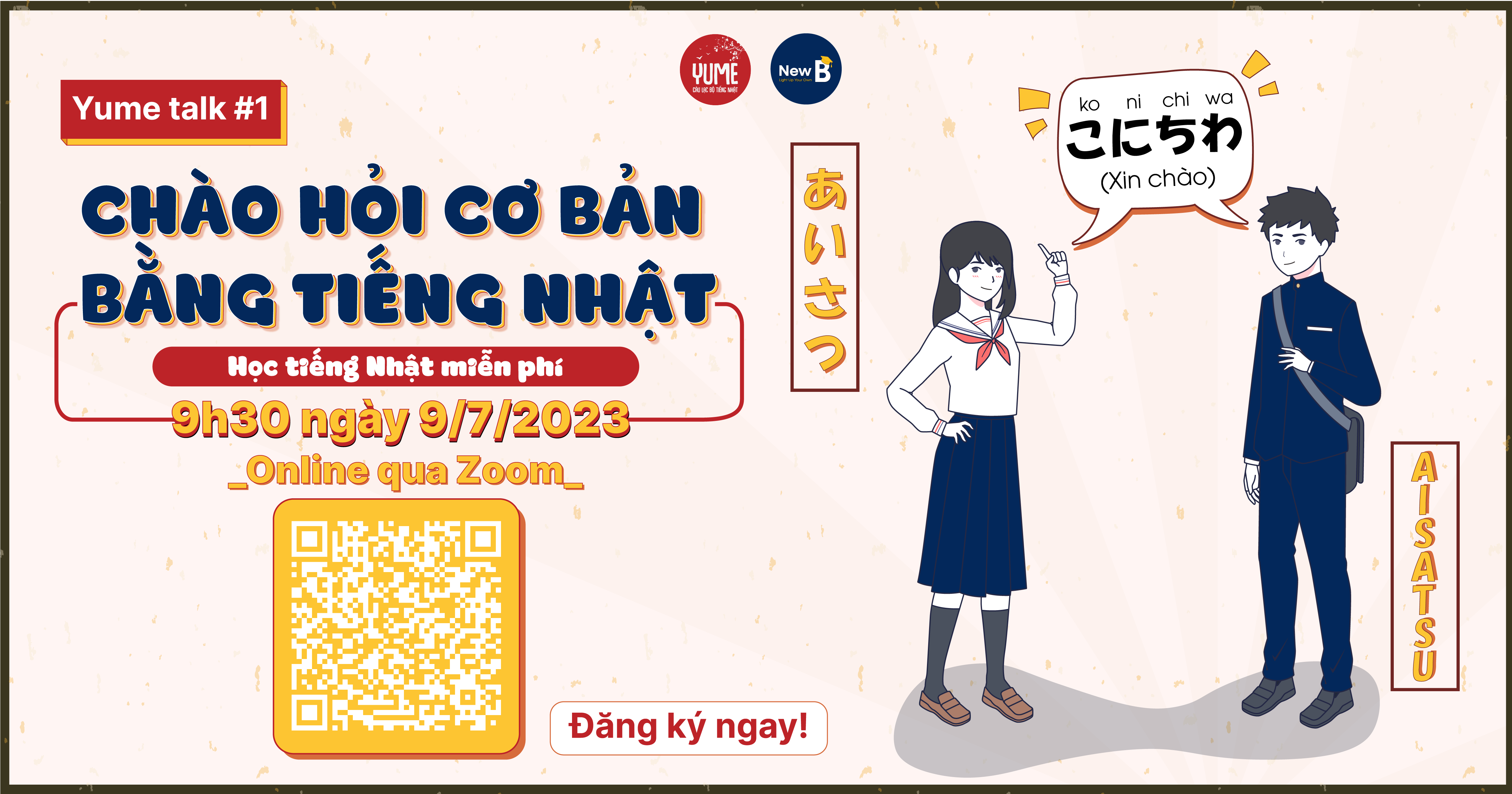 Sự kiện Yume Talk #1 chào hỏi cơ bản bằng tiếng Nhật