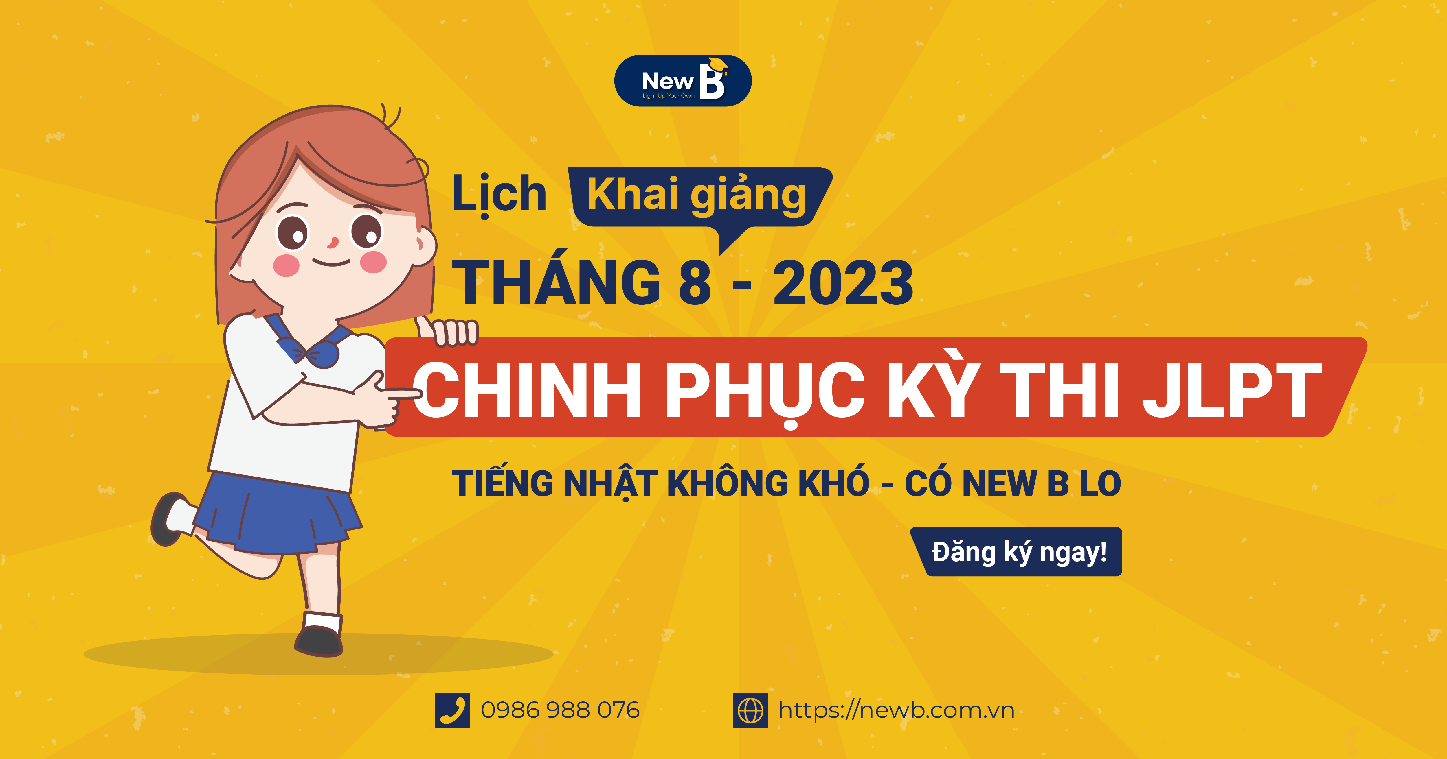 lịch khai giảng tháng 8 lớp tiếng nhật