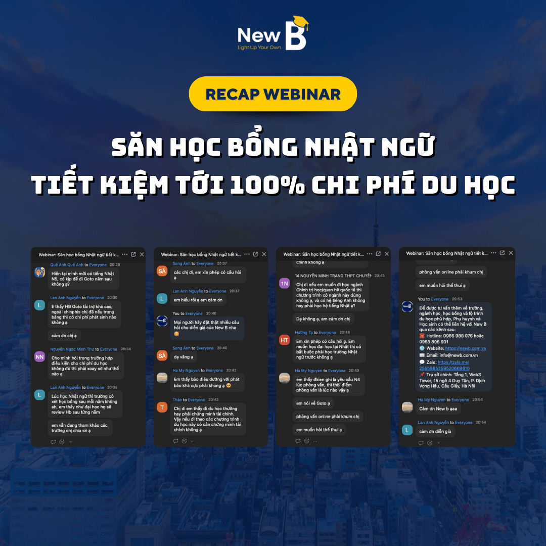 Trao đổi sôi nội tại hội thảo online: Săn học bổng Nhật ngữ